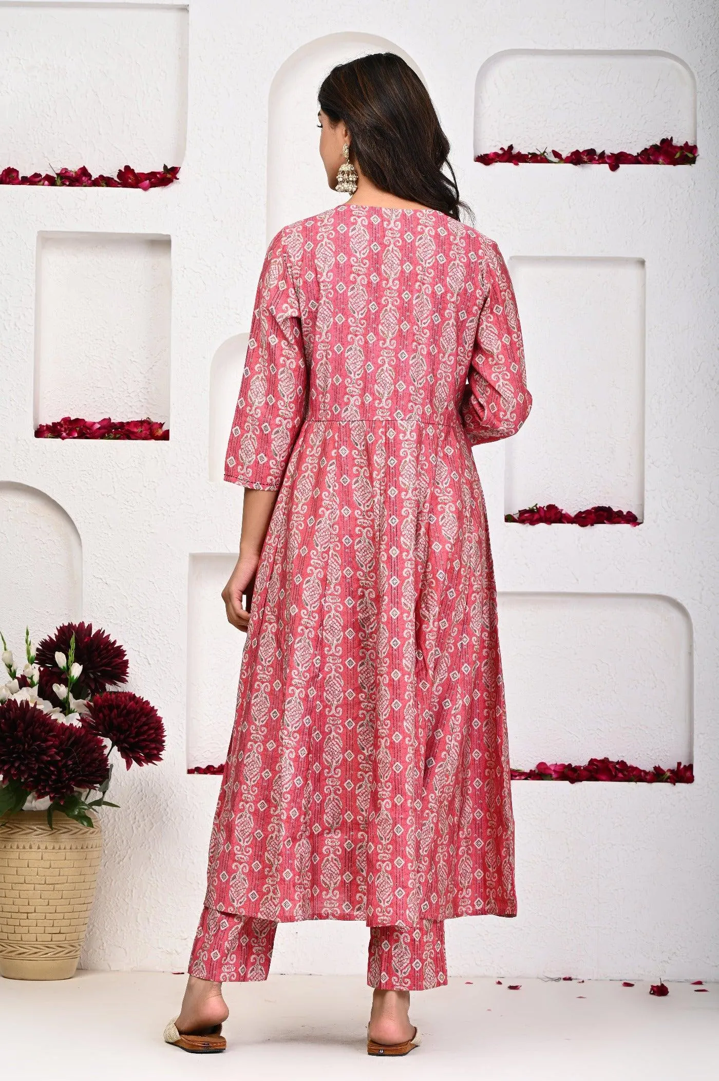 Print Alia Cut Anarkali Dupatta Set