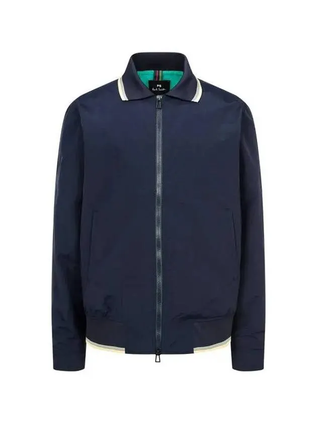 PS nylon zip up Herrington jacket navy