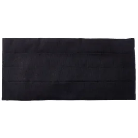 Sovereign Grade Black Corded Silk Cummerbund