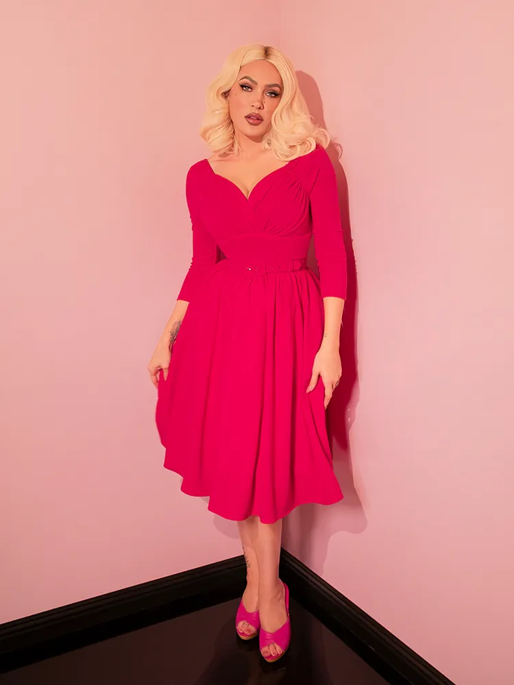 Starlet Swing Dress in Fuchsia - Vixen by Micheline Pitt