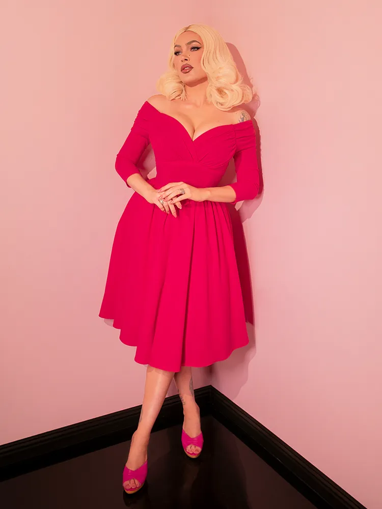 Starlet Swing Dress in Fuchsia - Vixen by Micheline Pitt