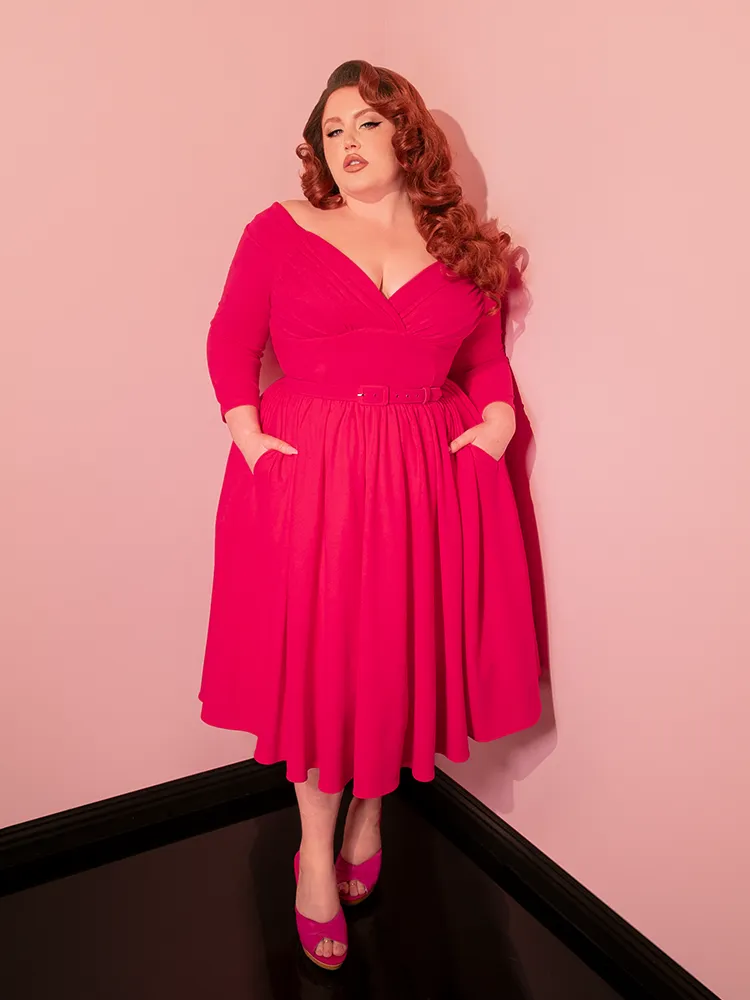 Starlet Swing Dress in Fuchsia - Vixen by Micheline Pitt