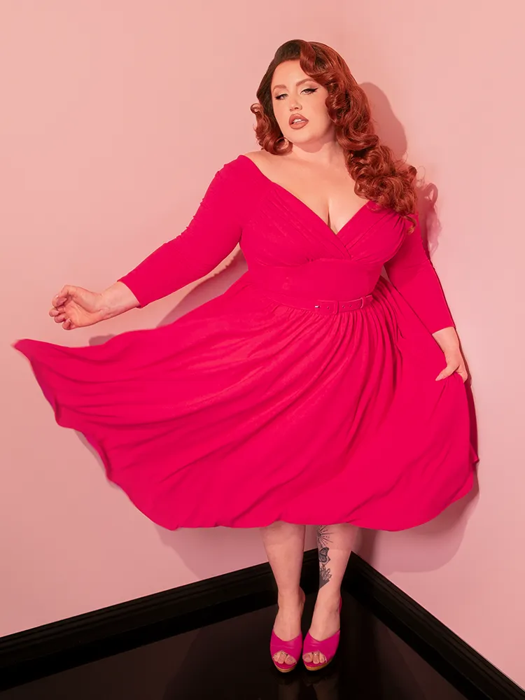 Starlet Swing Dress in Fuchsia - Vixen by Micheline Pitt