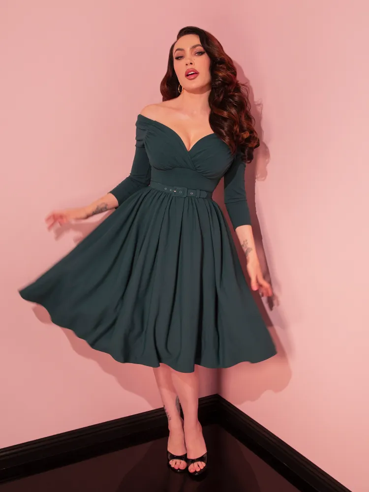 Starlet Swing Dress in Hunter Green - Vixen by Micheline Pitt
