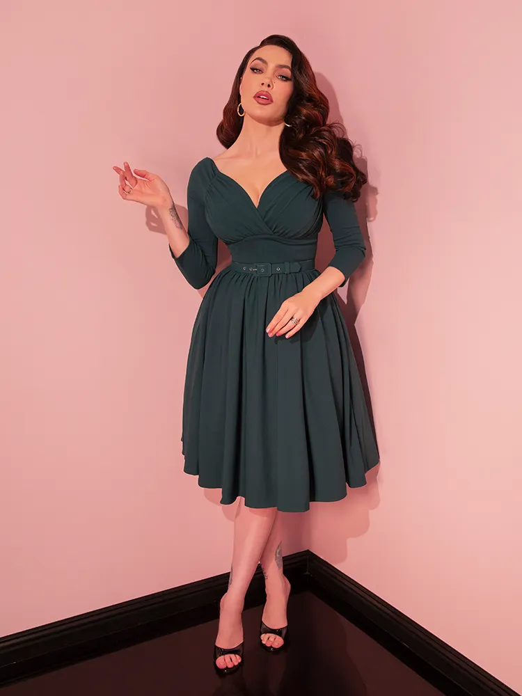Starlet Swing Dress in Hunter Green - Vixen by Micheline Pitt