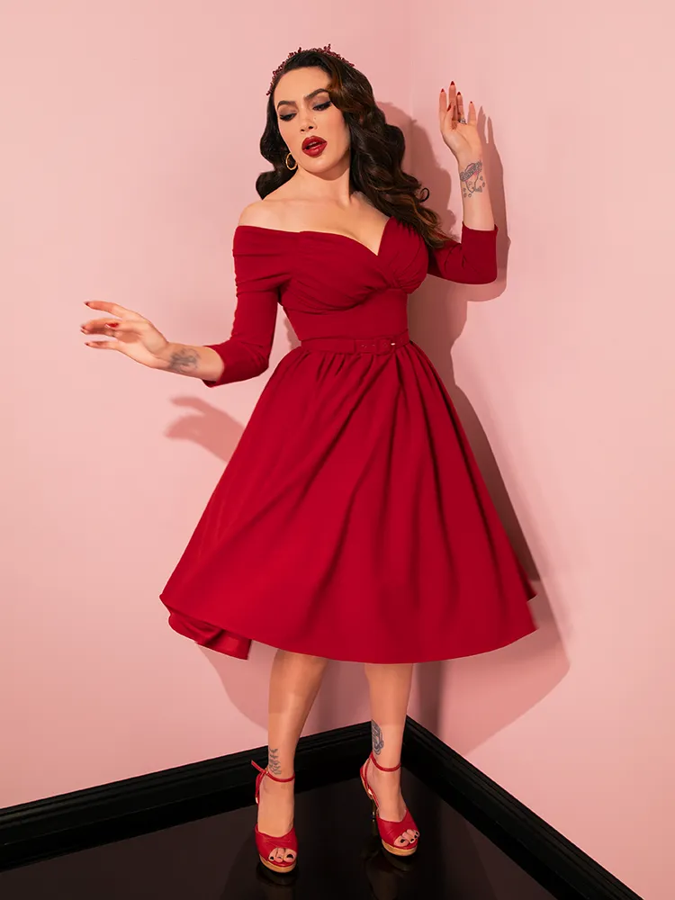 Starlet Swing Dress in Ruby Red - Vixen by Micheline Pitt