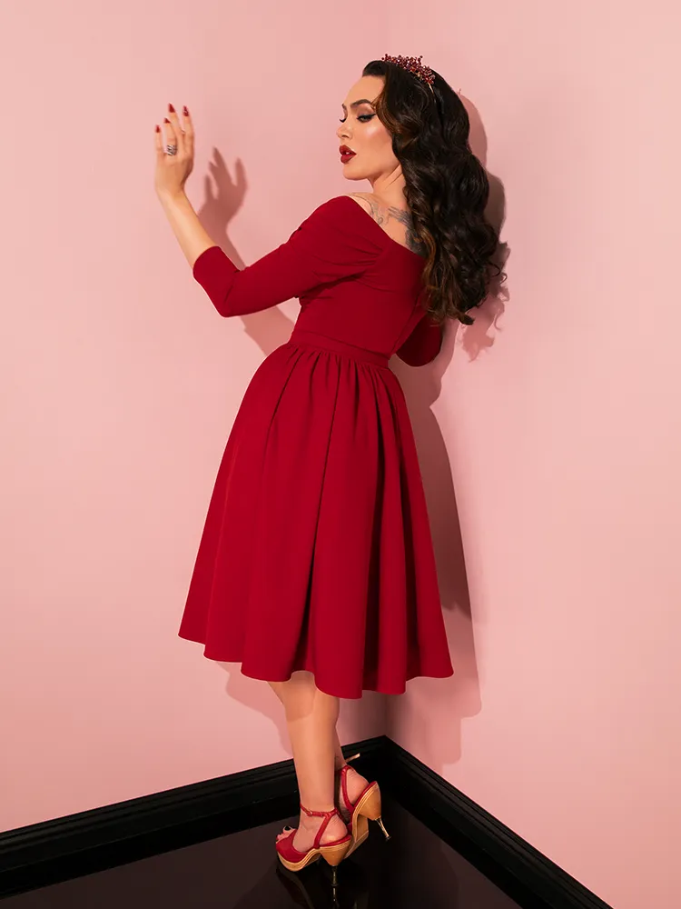 Starlet Swing Dress in Ruby Red - Vixen by Micheline Pitt