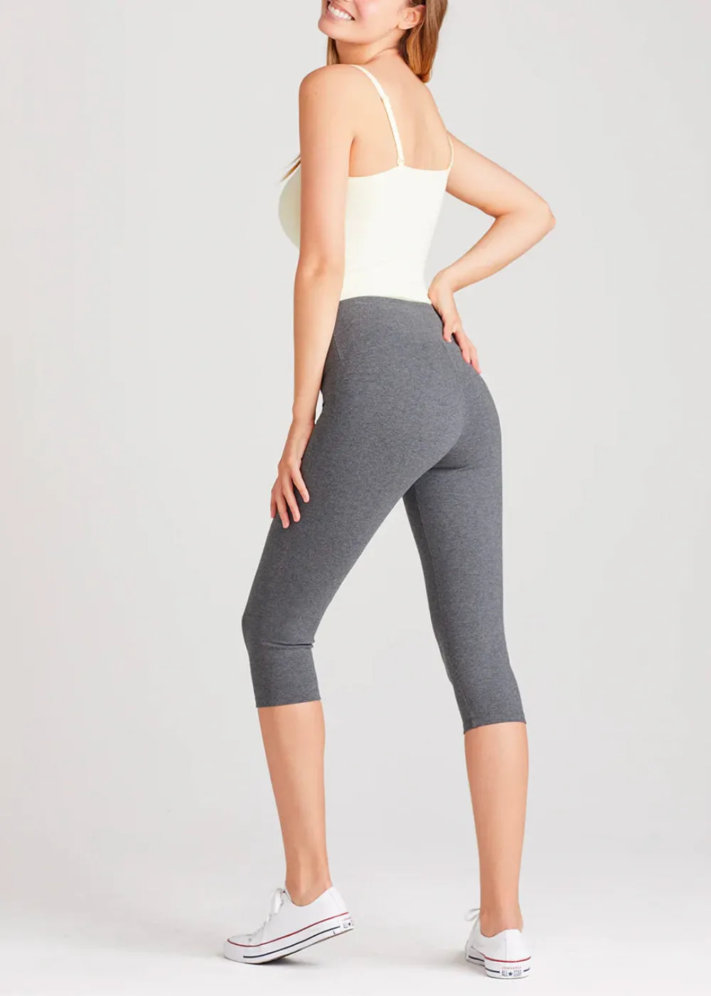 Talia Cropped Capri Shaping Legging - Cotton Stretch