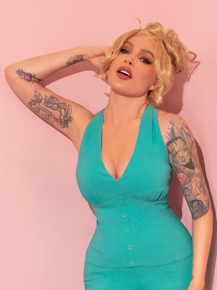 True Romance Top in Turquoise - Vixen by Micheline Pitt