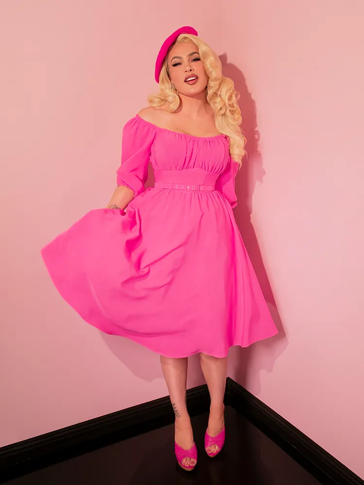 Vacation Dress in Bright Pink - Vixen by Micheline Pitt
