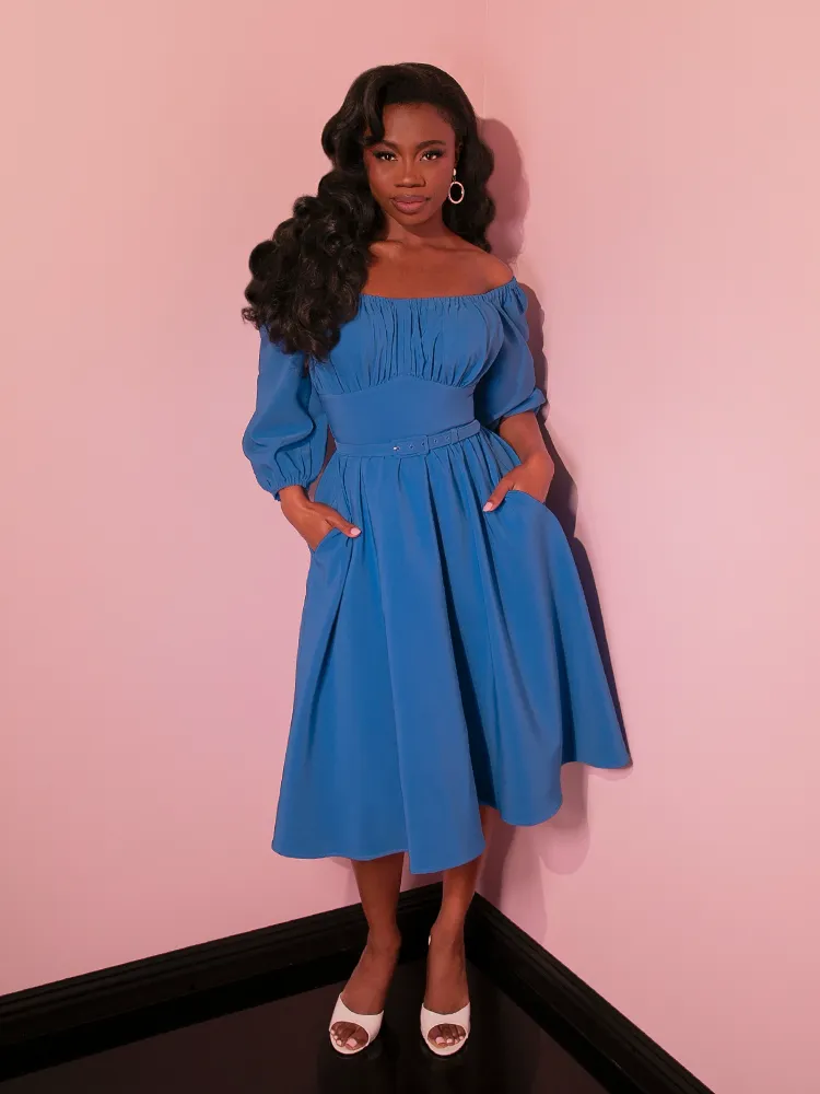 Vacation Dress in Cornflower Blue  - Vixen by Micheline Pitt
