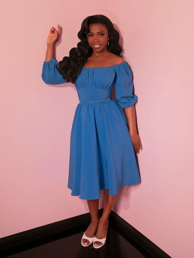 Vacation Dress in Cornflower Blue  - Vixen by Micheline Pitt