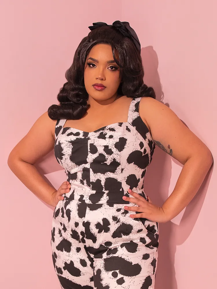 Vamp Top in Cow Print - Vixen by Micheline Pitt