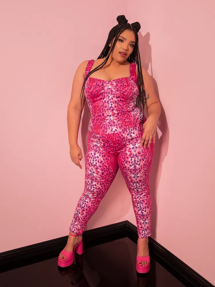 Vamp Top in Pink Leopard Print - Vixen by Micheline Pitt