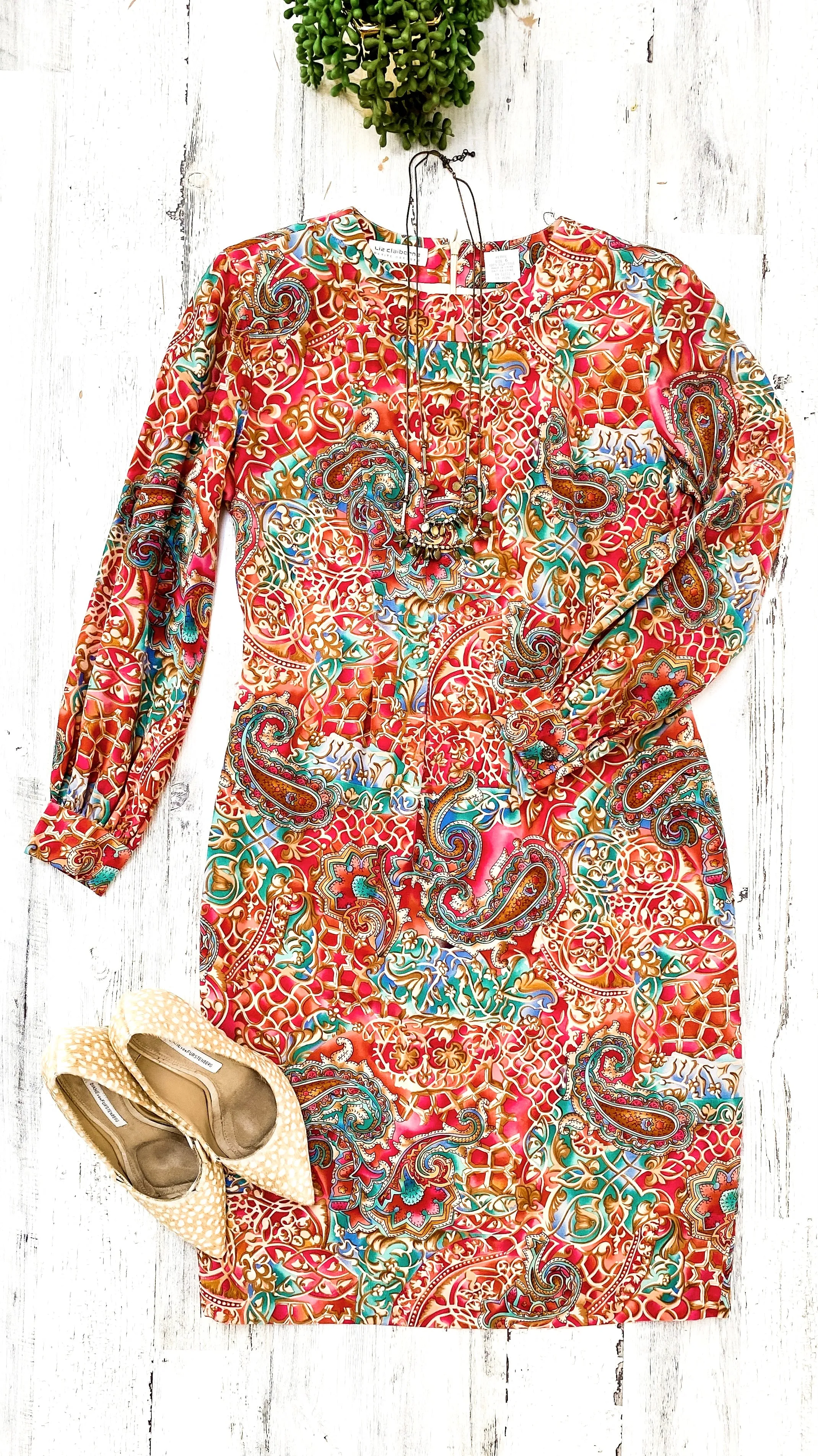 Vintage 90’s Liz Claiborne Silk Dress (6P)