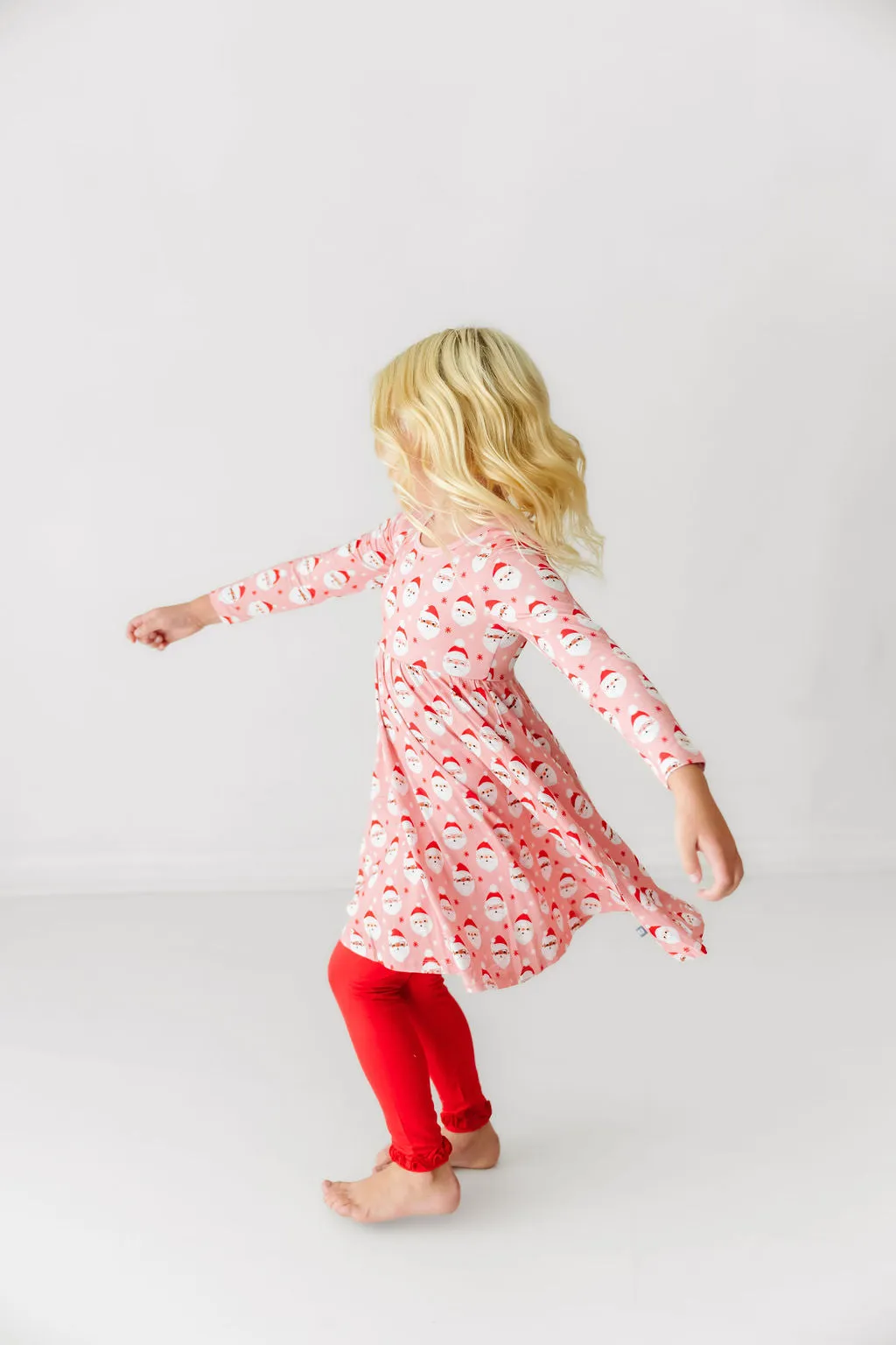 Vintage Santa Long Sleeve Swing Dress