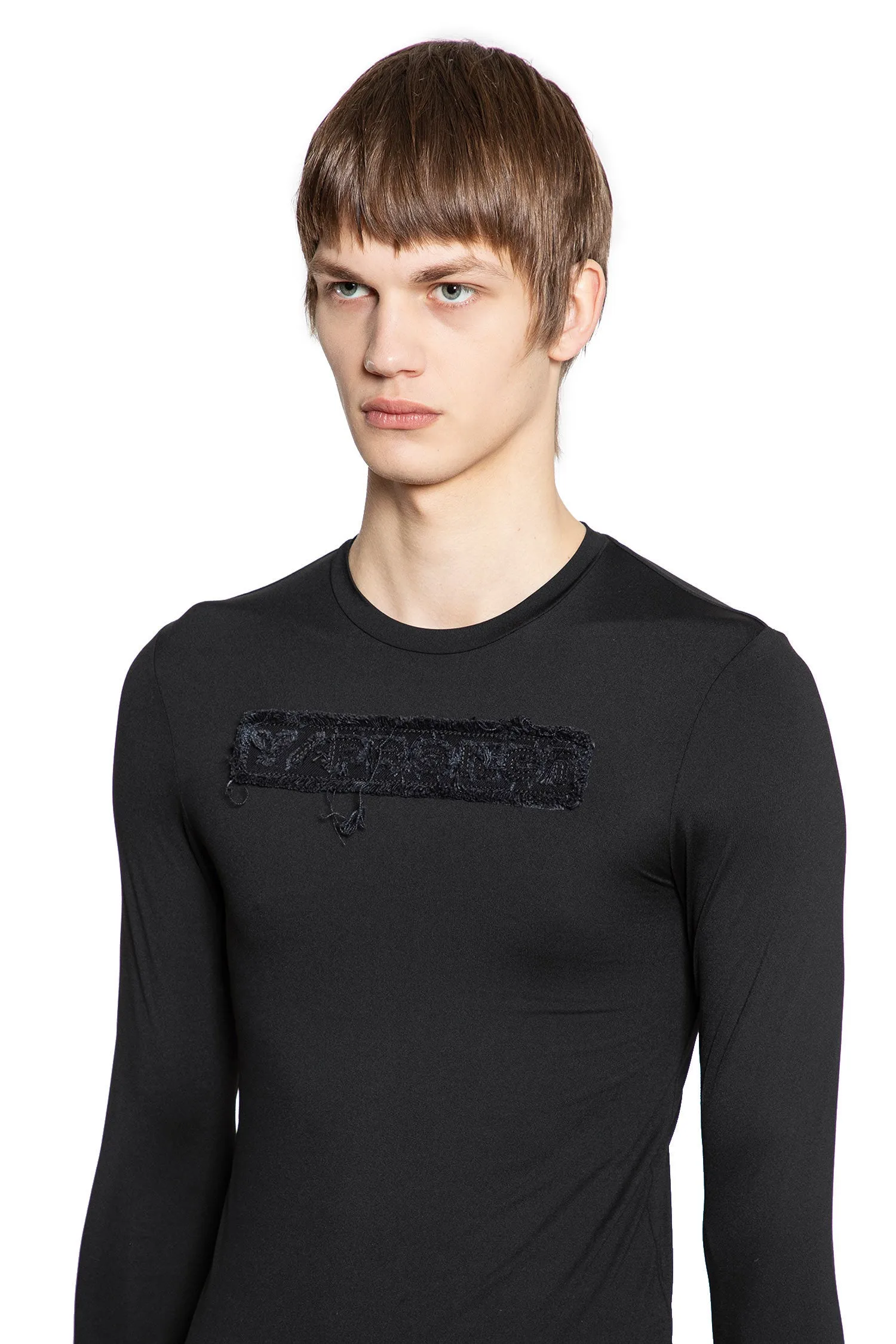 Y/PROJECT MAN BLACK T-SHIRTS & TANK TOPS